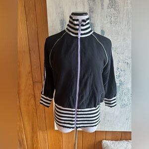 Vintage Onque Casuals 100% Cotton Zip Up Light Weight Jacket! Golf! Tennis Large